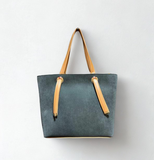Grey Lamp Tan Suede Tote