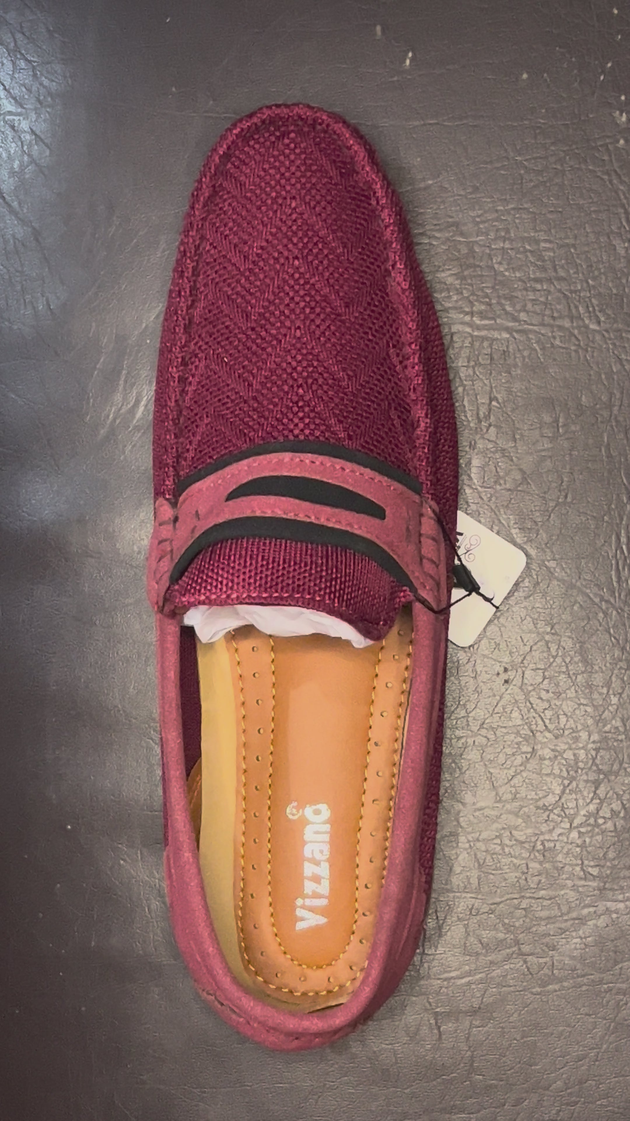 Deep Red Casual Mesh Loafers