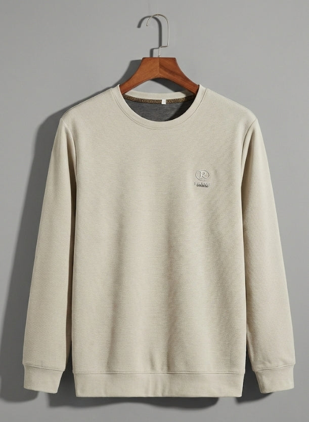 Light Beige Crewneck T Shirt Done