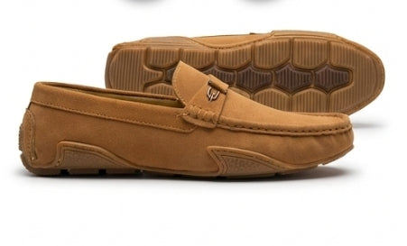 Camel Suede Loafers shoes