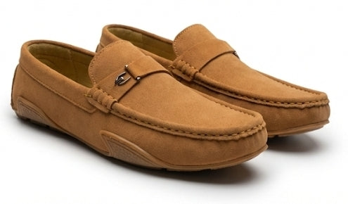 Camel Suede Loafers shoes
