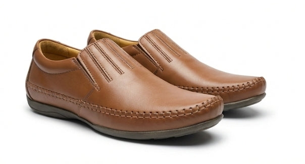 Classic Tan Hand-Stitch Loafers