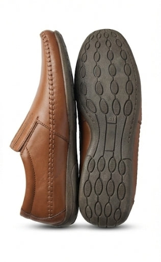 Classic Tan Hand-Stitch Loafers