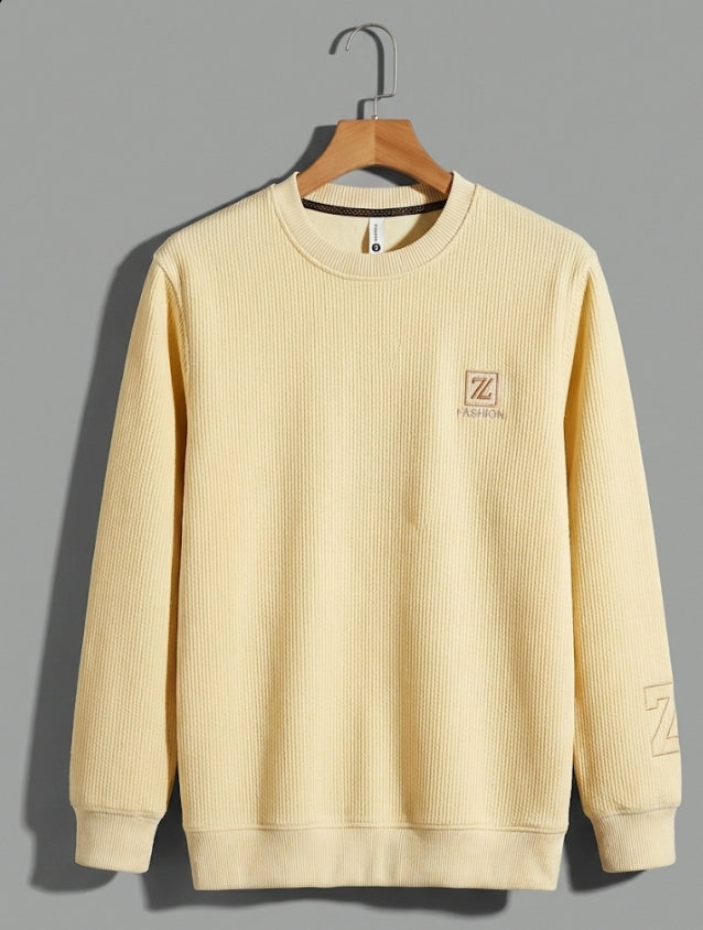 Light Beige Crewneck T Shirt Done